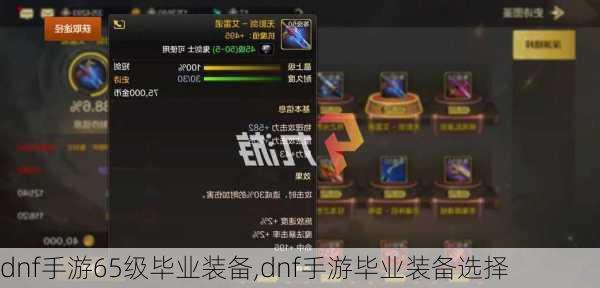 dnf手游65级毕业装备,dnf手游毕业装备选择