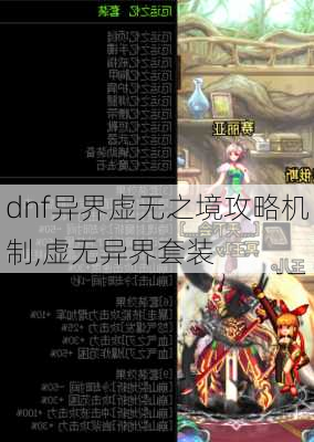 dnf异界虚无之境攻略机制,虚无异界套装