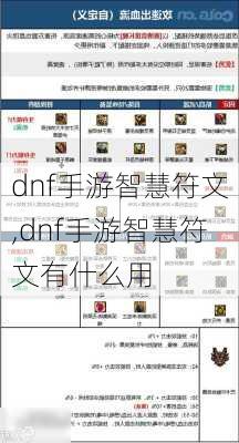 dnf手游智慧符文,dnf手游智慧符文有什么用