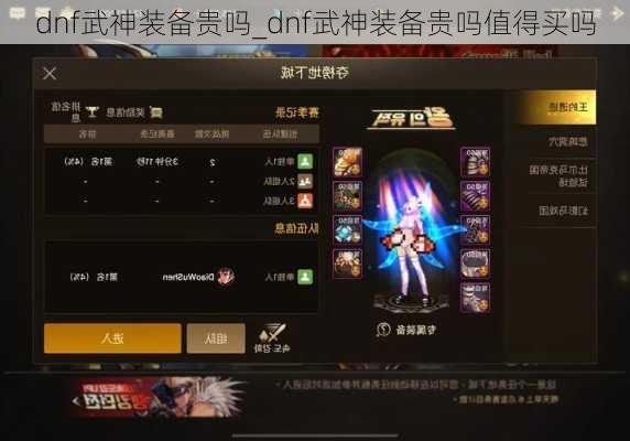 dnf武神装备贵吗_dnf武神装备贵吗值得买吗