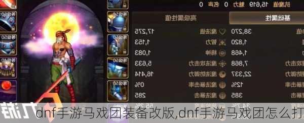 dnf手游马戏团装备改版,dnf手游马戏团怎么打