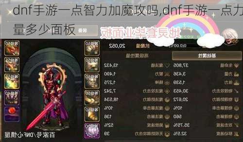 dnf手游一点智力加魔攻吗,dnf手游一点力量多少面板