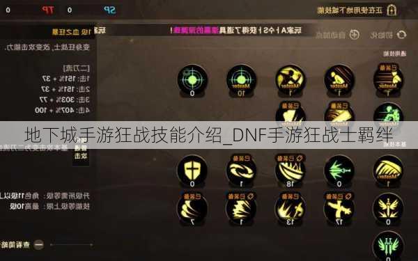 地下城手游狂战技能介绍_DNF手游狂战士羁绊