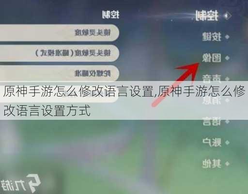 原神手游怎么修改语言设置,原神手游怎么修改语言设置方式