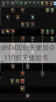 dnf100炽天使加点_110炽天使加点