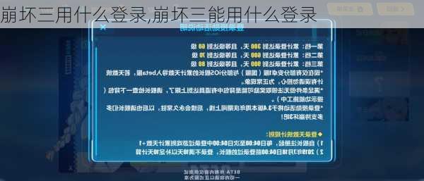 崩坏三用什么登录,崩坏三能用什么登录