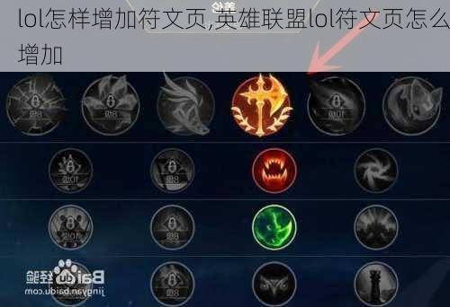 lol怎样增加符文页,英雄联盟lol符文页怎么增加