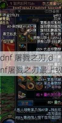 dnf 屠戮之刃,dnf屠戮之刃最上级