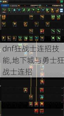 dnf狂战士连招技能,地下城与勇士狂战士连招