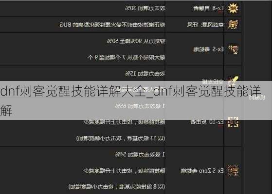 dnf刺客觉醒技能详解大全_dnf刺客觉醒技能详解