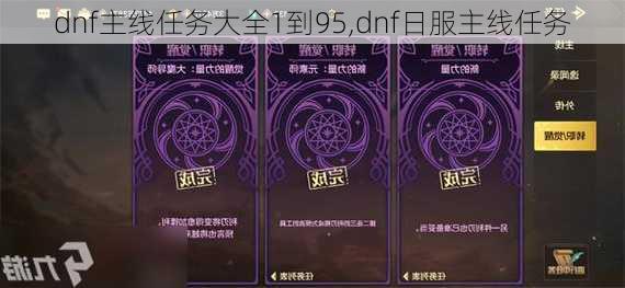 dnf主线任务大全1到95,dnf日服主线任务