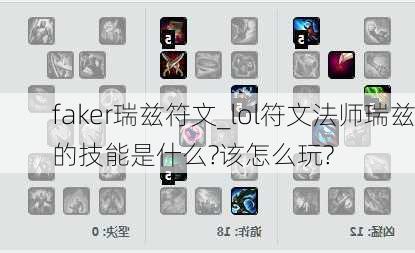 faker瑞兹符文_lol符文法师瑞兹的技能是什么?该怎么玩?