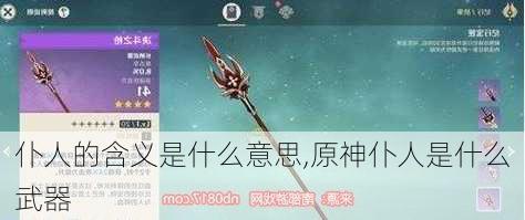 仆人的含义是什么意思,原神仆人是什么武器