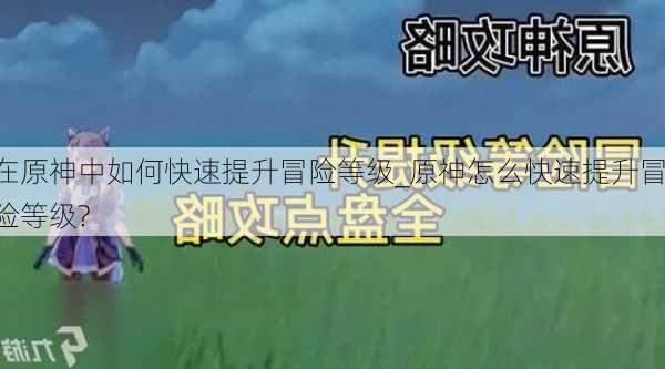 在原神中如何快速提升冒险等级_原神怎么快速提升冒险等级?