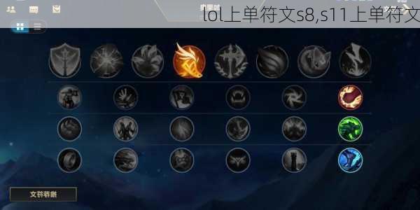 lol上单符文s8,s11上单符文