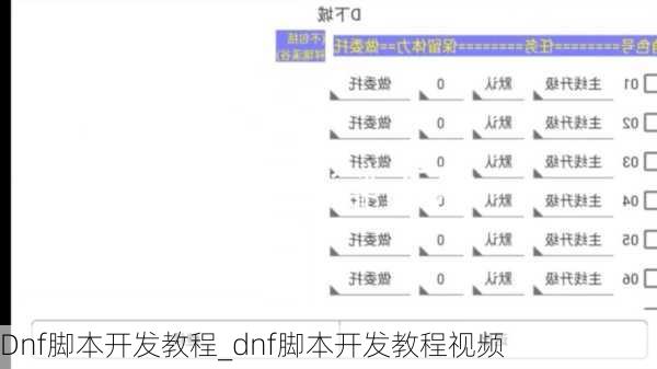 Dnf脚本开发教程_dnf脚本开发教程视频