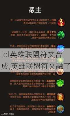 lol英雄联盟符文合成,英雄联盟符文融了