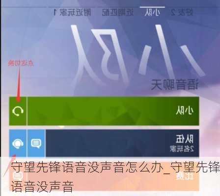 守望先锋语音没声音怎么办_守望先锋语音没声音