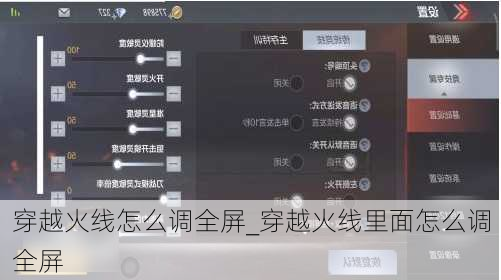 穿越火线怎么调全屏_穿越火线里面怎么调全屏