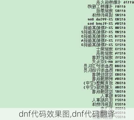 dnf代码效果图,dnf代码翻译