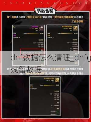 dnf数据怎么清理_dnfg残留数据