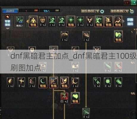 dnf黑暗君主加点_dnf黑暗君主100级刷图加点