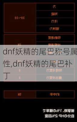 dnf妖精的尾巴称号属性,dnf妖精的尾巴补丁