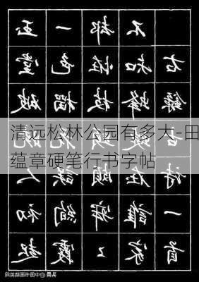 清远松林公园有多大-田蕴章硬笔行书字帖