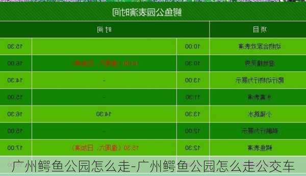 广州鳄鱼公园怎么走-广州鳄鱼公园怎么走公交车