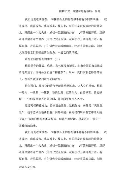 红梅公园介绍-红梅公园介绍作文